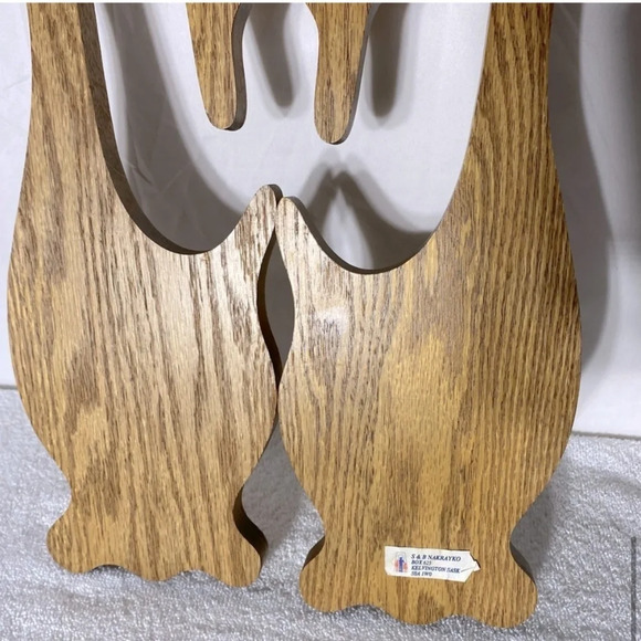 Vintage 90s Wooden Geese Wall Decor  Pair - Picture 10 of 13